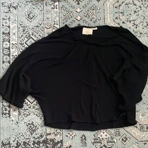 Anthropologie Flowy Black Top